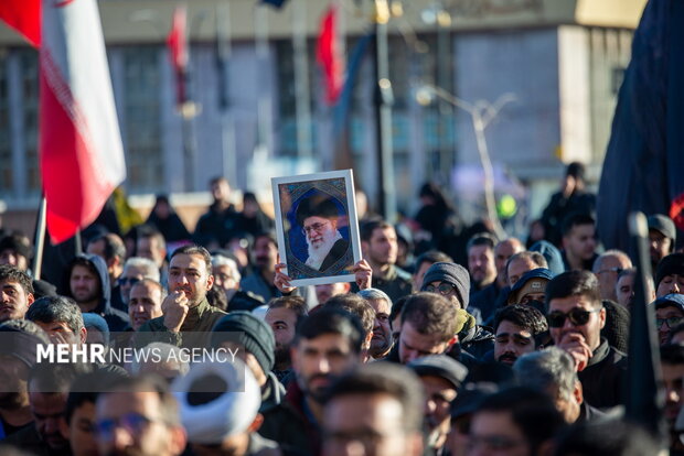 اجماع عزاداران شهادت امام خامنه ای در همدان
