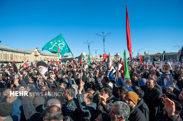 اجماع عزاداران شهادت امام خامنه ای در همدان