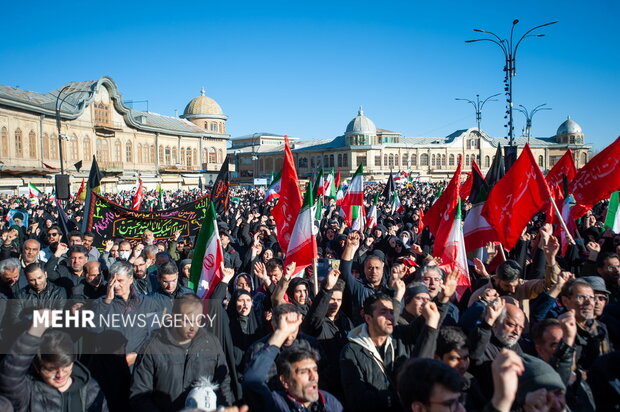 اجماع عزاداران شهادت امام خامنه ای در همدان