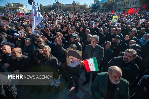 اجماع عزاداران شهادت امام خامنه ای در همدان