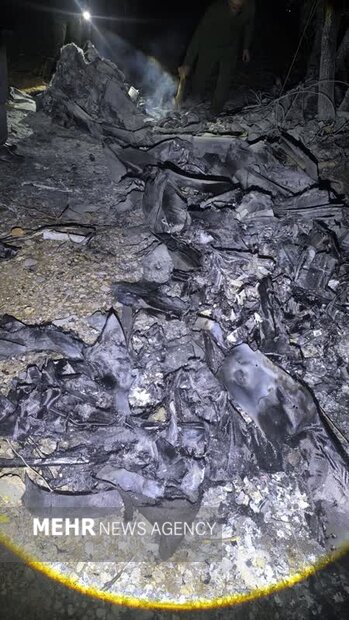 تصاویری از پهباد سرنگون شده رژیم صهیونسیتی توسط سپاه در خرمآباد