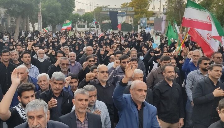 تجمع و راهپیمایی عزاداران رهبر معظم انقلاب در بوشهر
