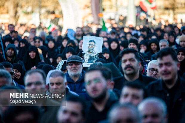 اجماع عزاداران شهادت امام خامنه‌ای در همدان