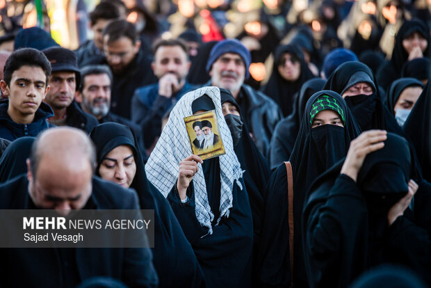 اجماع عزاداران شهادت امام خامنه‌ای در همدان