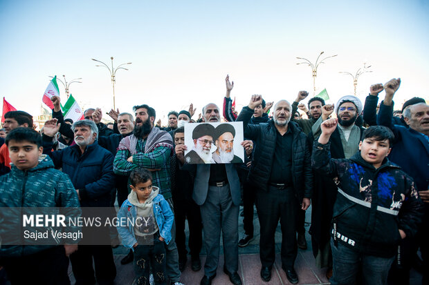 اجماع عزاداران شهادت امام خامنه‌ای در همدان