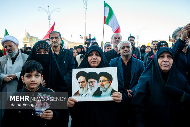 اجماع عزاداران شهادت امام خامنه‌ای در همدان