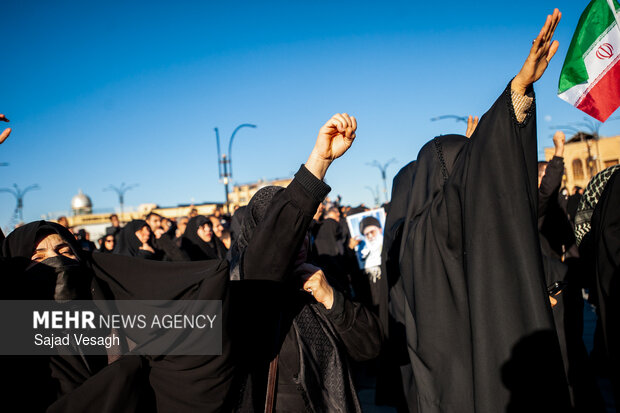 اجماع عزاداران شهادت امام خامنه‌ای در همدان
