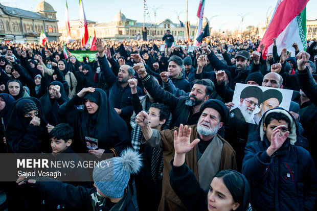 اجماع عزاداران شهادت امام خامنه‌ای در همدان