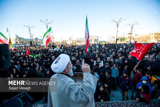 اجماع عزاداران شهادت امام خامنه‌ای در همدان