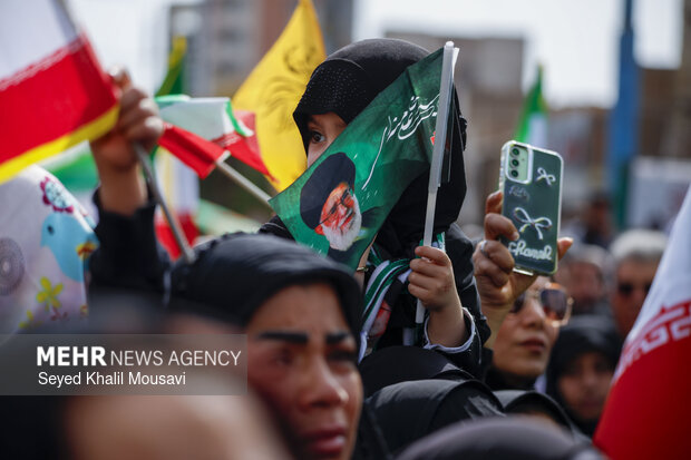 اجتماع اهوازی‌ها در پی شهادت رهبر معظم انقلاب