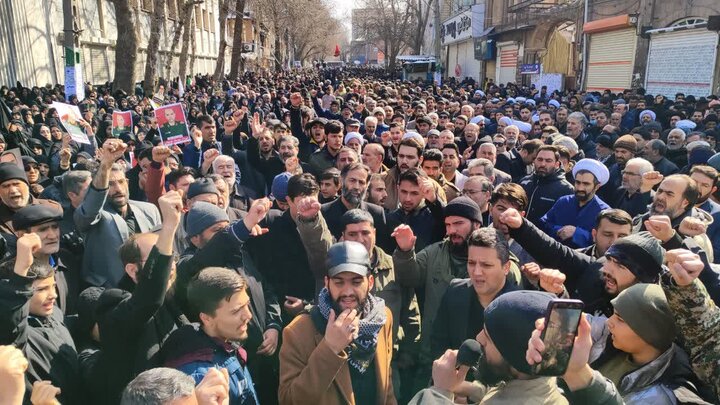 مراغه در سوگ مظلومان بمباران؛ بدرقه ۲۱ شهید اقتدار