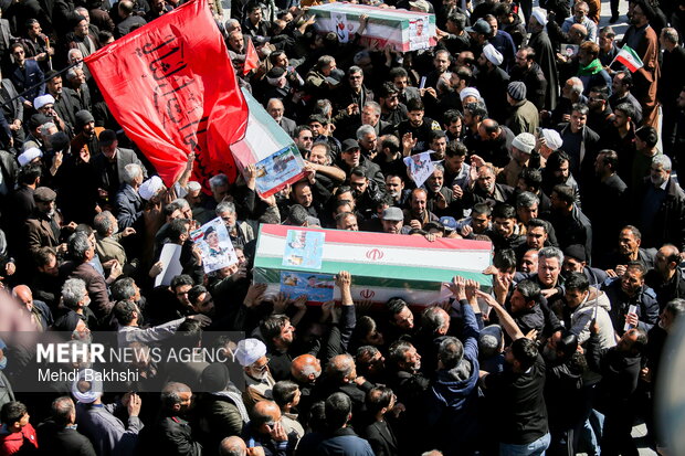 تشییع ۶ شهید حمله آمریکایی_صهیونیستی در قم