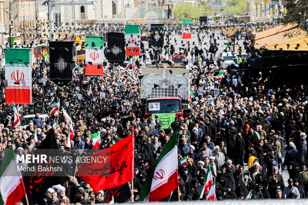 تشییع ۶ شهید حمله آمریکایی_صهیونیستی در قم