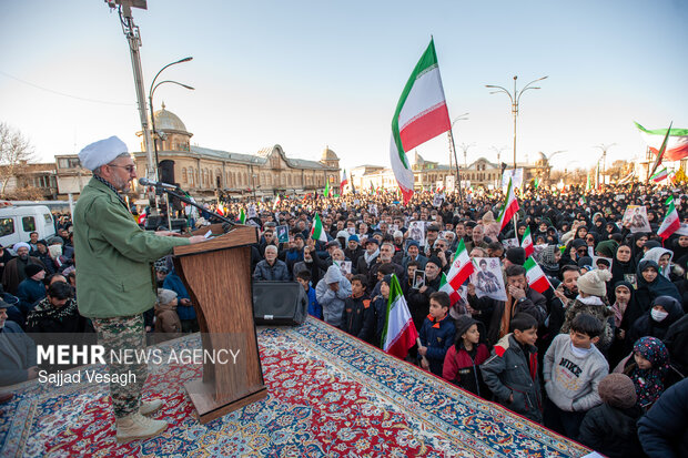 سومین روز اجتماع سوگواران شهادت امام خامنه‌ای در همدان