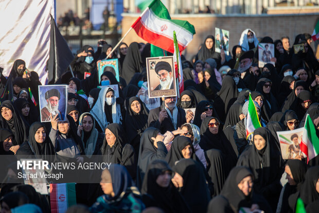 سومین روز اجتماع سوگواران شهادت امام خامنه‌ای در همدان