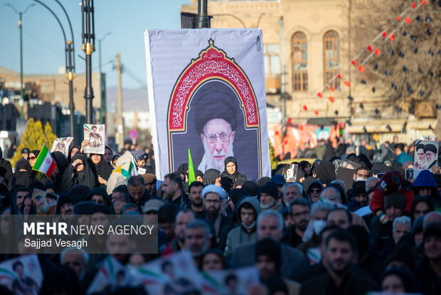 سومین روز اجتماع سوگواران شهادت امام خامنه‌ای در همدان