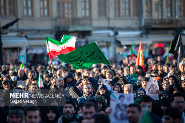 سومین روز اجتماع سوگواران شهادت امام خامنه‌ای در همدان