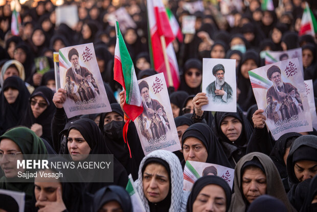 سومین روز اجتماع سوگواران شهادت امام خامنه‌ای در همدان