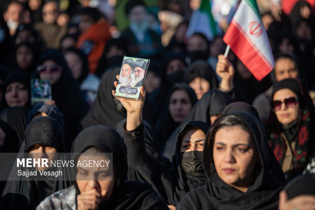 سومین روز اجتماع سوگواران شهادت امام خامنه‌ای در همدان