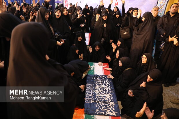 وداع با پیکر شهدای حملات صهیونی-آمریکایی