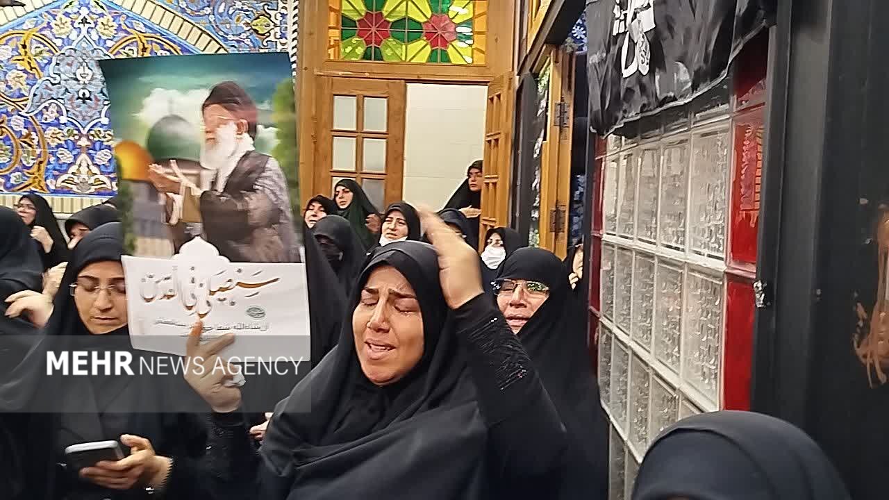 اقامه عزای مردم آستانه اشرفیه در شب پنجم سوگ رهبر شهید