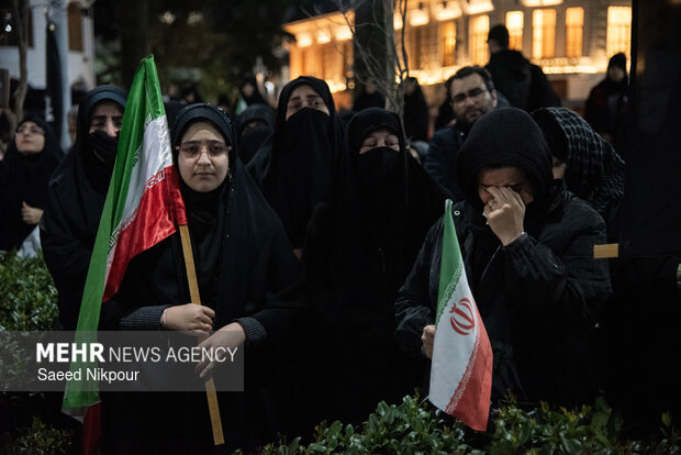 وداع با پیکر شهدای گیلانی حملات آمریکایی - صهیونی در رشت