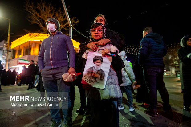 سومین شب اجتماع سوگواران شهادت امام خامنه‌ای در قزوین