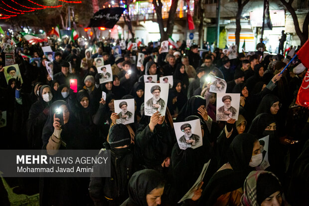 سومین شب اجتماع سوگواران شهادت امام خامنه‌ای در قزوین