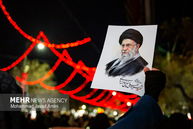 سومین شب اجتماع سوگواران شهادت امام خامنه‌ای در قزوین