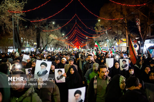 سومین شب اجتماع سوگواران شهادت امام خامنه‌ای در قزوین