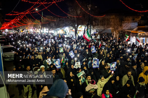 سومین شب اجتماع سوگواران شهادت امام خامنه‌ای در قزوین