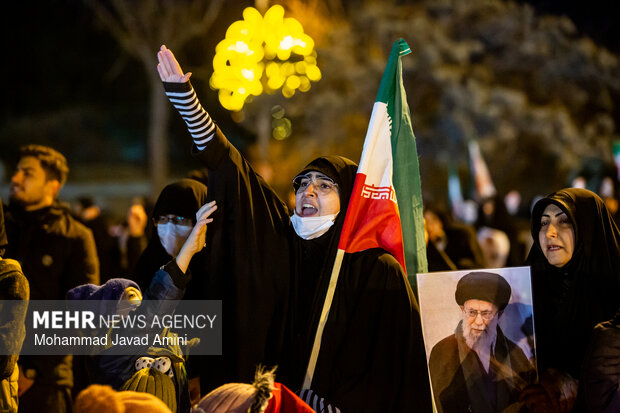 سومین شب اجتماع سوگواران شهادت امام خامنه‌ای در قزوین