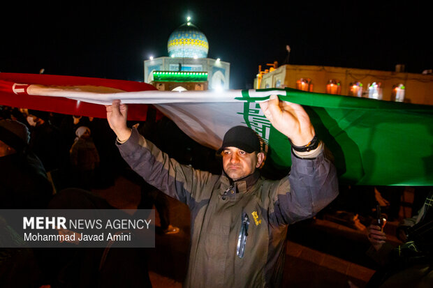 سومین شب اجتماع سوگواران شهادت امام خامنه‌ای در قزوین