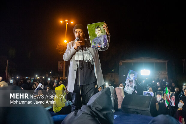 سومین شب اجتماع سوگواران شهادت امام خامنه‌ای در قزوین