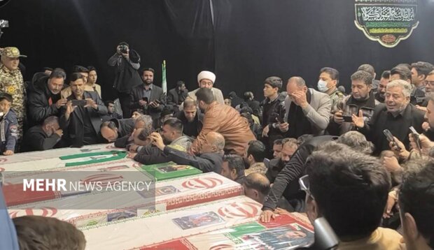 تشییع پیکر ۷ شهید اقتدار ایران اسلامی در مشهد آغاز شد