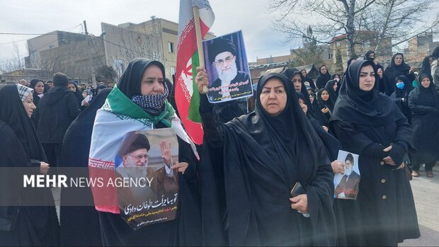 اشک و غیرت در خیابان‌های سیاه‌پوش مشگین‌شهر