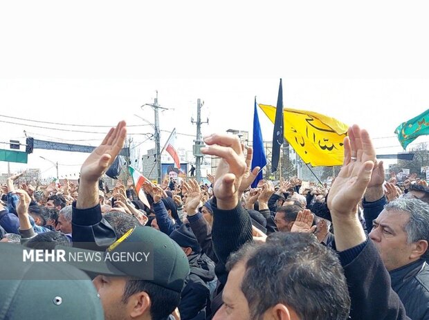 اشک و غیرت در خیابان‌های سیاه‌پوش مشگین‌شهر