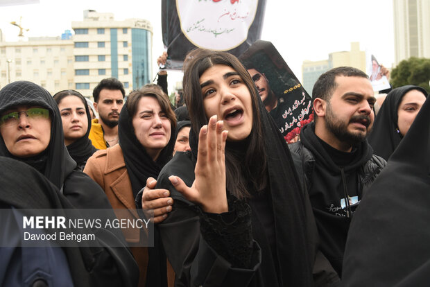 تشییع پیکر مطهر ۸ شهید اقتدار ایران اسلامی در مشهد