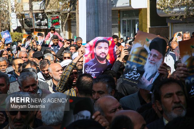 مراسم تشییع و خاکسپاری شهید «مصطفی نکویی» در اسفراین
