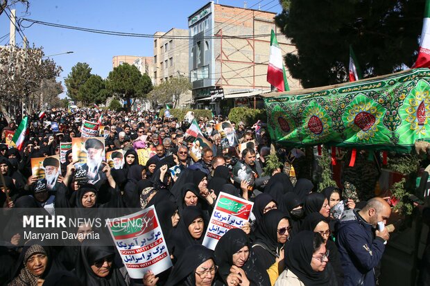 مراسم تشییع و خاکسپاری شهید «مصطفی نکویی» در اسفراین