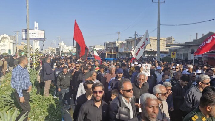 پیکر مطهر شهید «محمدرضا تمدن فر» در دیلم تشییع شد