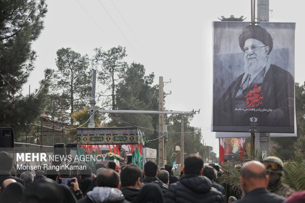 وداع با پیکر شهدای حملات صهیونی-آمریکایی