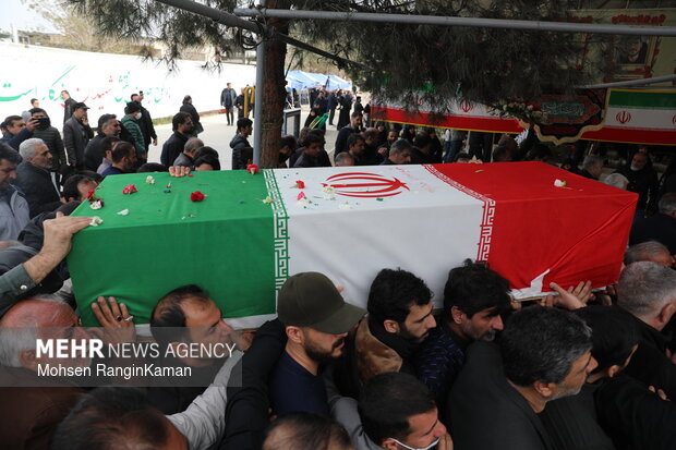 وداع با پیکر شهدای حملات صهیونی-آمریکایی