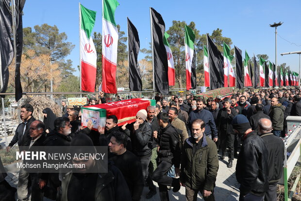 وداع با پیکر شهدای حملات صهیونی-آمریکایی