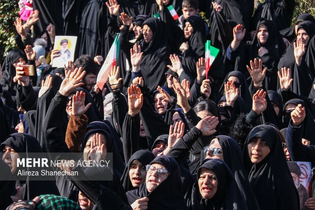 تشییع پیکر مطهر ۴ شهید حمله آمریکایی - صهیونی در رشت