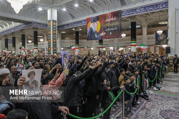 وداع با ۱۲ شهید حمله آمریکایی_صهیونیستی در قم