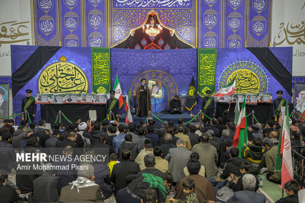 وداع با ۱۲ شهید حمله آمریکایی_صهیونیستی در قم