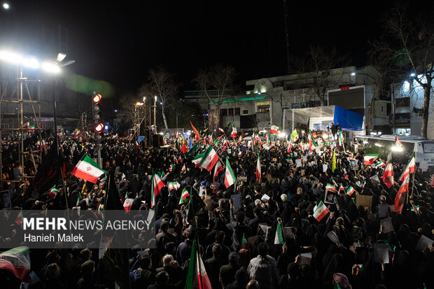 چهارمین شب اجتماع سوگواران شهادت امام خامنه‌ای در گرگان
