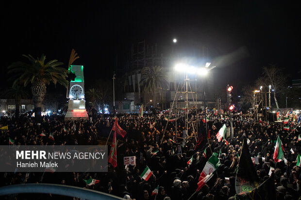 چهارمین شب اجتماع سوگواران شهادت امام خامنه‌ای در گرگان