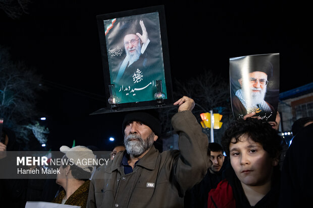 چهارمین شب اجتماع سوگواران شهادت امام خامنه‌ای در گرگان